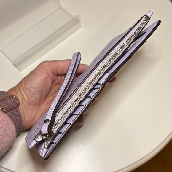 Kate Spade Sylvia Lilac Perforated Flower Large Continental Wristlet NWOT $158